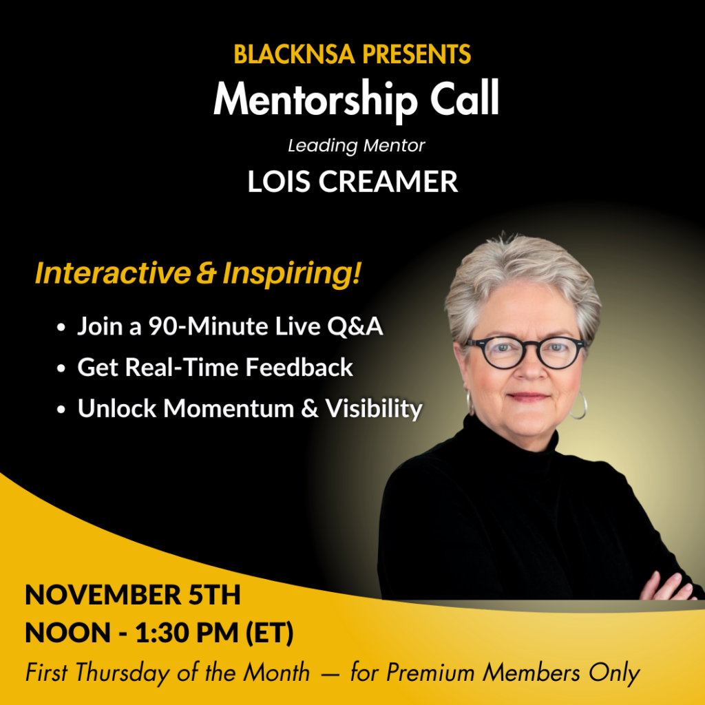 Monthly Mentorship Call with Lois Creamer - Nov 5