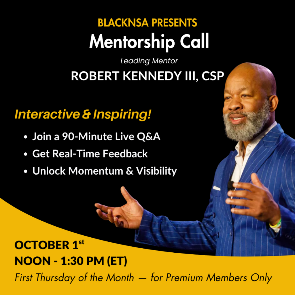 Monthly Mentorship Call with Robert Kennedy III, CSP - October 1